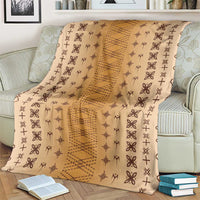 Beige Samoa Malu Tattoo Inspired Blanket LT05 - Polynesian Pride
