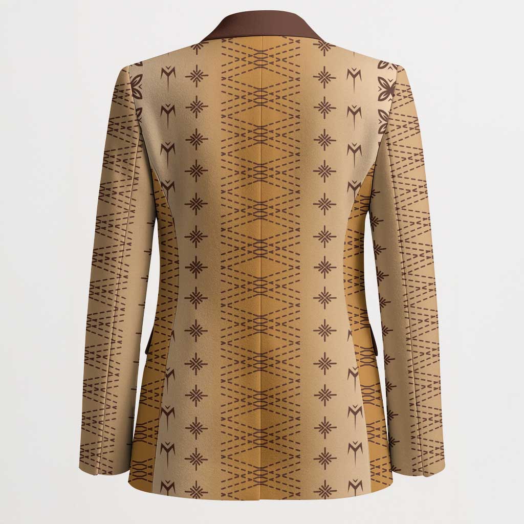 Beige Samoa Malu Tattoo Inspired Blazer LT05 - Polynesian Pride