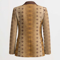 Beige Samoa Malu Tattoo Inspired Blazer LT05 - Polynesian Pride