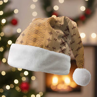 Beige Samoa Malu Tattoo Inspired Christmas Santa Hat LT05 Without Fur Beige - Polynesian Pride