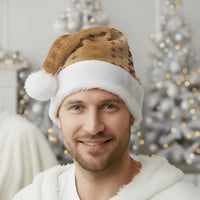 Beige Samoa Malu Tattoo Inspired Christmas Santa Hat LT05 - Polynesian Pride