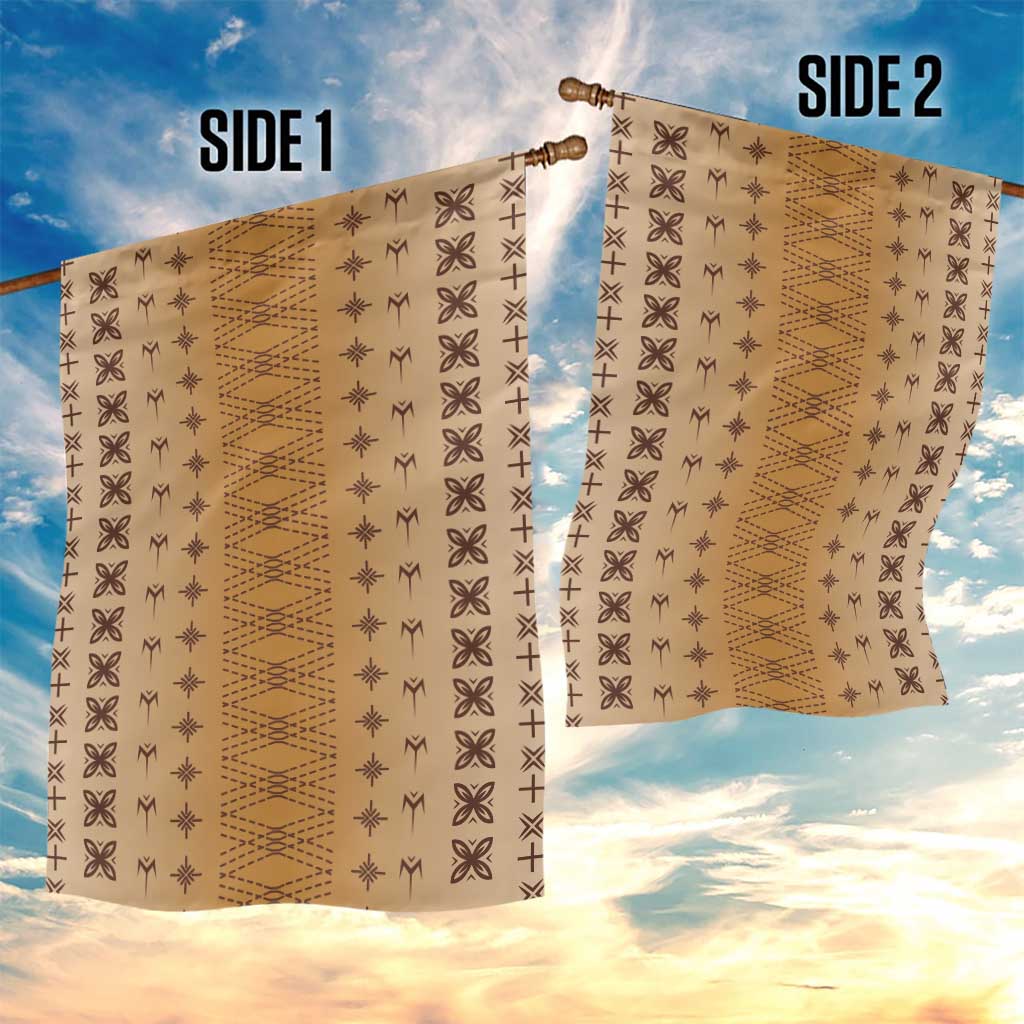 Beige Samoa Malu Tattoo Inspired Garden Flag LT05 - Polynesian Pride
