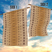 Beige Samoa Malu Tattoo Inspired Garden Flag LT05 - Polynesian Pride