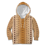 Beige Samoa Malu Tattoo Inspired Kid Hoodie LT05 Hoodie Beige - Polynesian Pride
