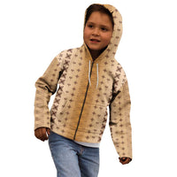 Beige Samoa Malu Tattoo Inspired Kid Hoodie LT05 - Polynesian Pride