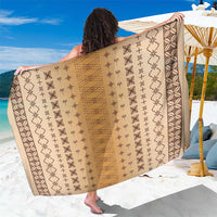 Beige Samoa Malu Tattoo Inspired Sarong LT05 One Size 44 x 66 inches Beige - Polynesian Pride