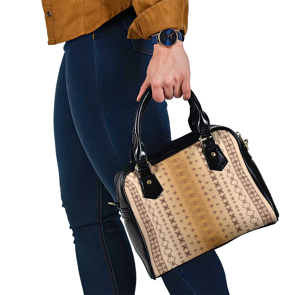 Beige Samoa Malu Tattoo Inspired Shoulder Handbag - Polynesian Pride