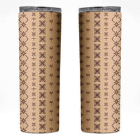 Beige Samoa Malu Tattoo Inspired Skinny Tumbler LT05 Beige - Polynesian Pride