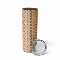 Beige Samoa Malu Tattoo Inspired Skinny Tumbler LT05 - Polynesian Pride