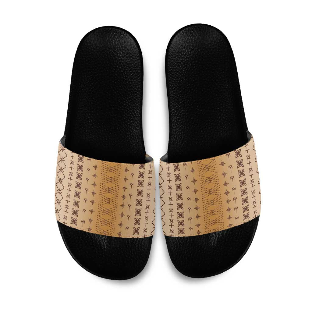 Beige Samoa Malu Tattoo Inspired Slide Sandals LT05 Beige - Polynesian Pride