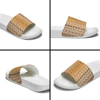 Beige Samoa Malu Tattoo Inspired Slide Sandals LT05 - Polynesian Pride