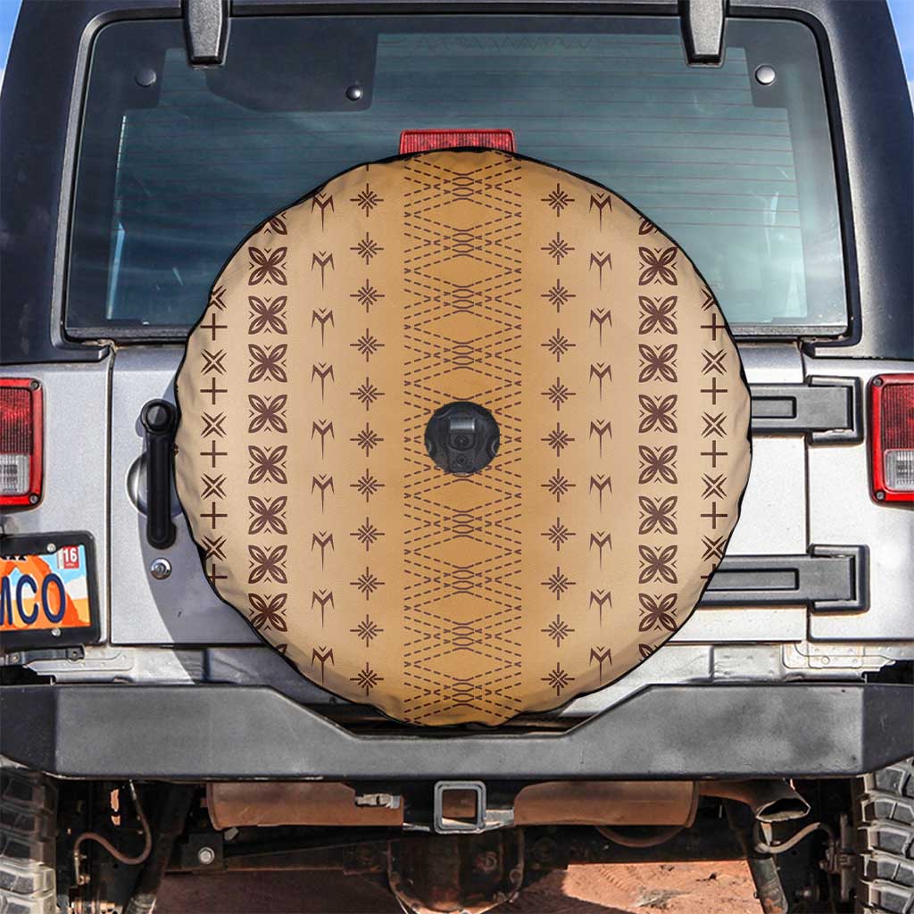 Beige Samoa Malu Tattoo Inspired Spare Tire Cover LT05 Beige - Polynesian Pride