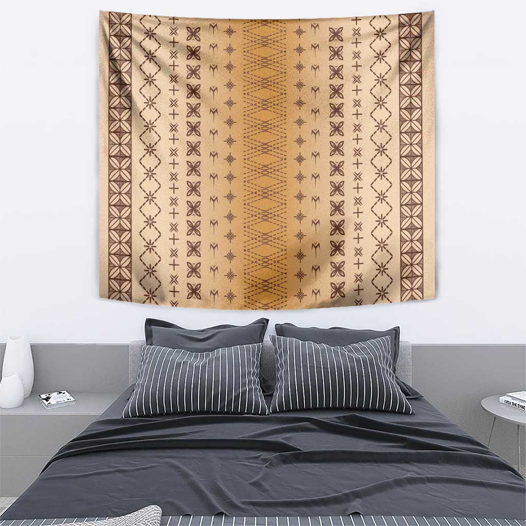Beige Samoa Malu Tattoo Inspired Tapestry LT05 - Polynesian Pride