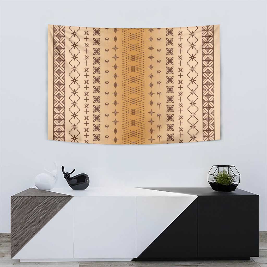 Beige Samoa Malu Tattoo Inspired Tapestry LT05 - Polynesian Pride