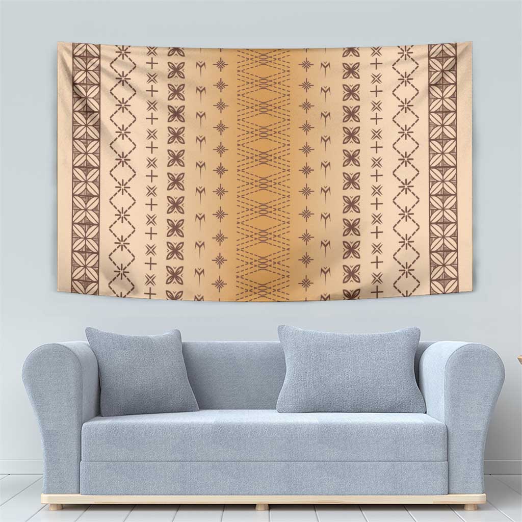 Beige Samoa Malu Tattoo Inspired Tapestry LT05 - Polynesian Pride