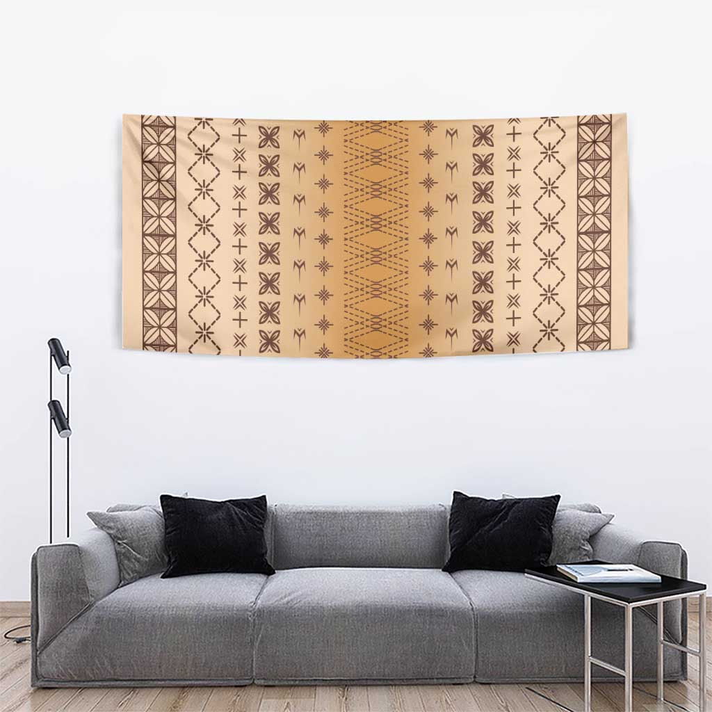 Beige Samoa Malu Tattoo Inspired Tapestry LT05 - Polynesian Pride
