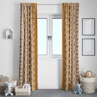 Beige Samoa Malu Tattoo Inspired Window Curtain LT05 - Polynesian Pride