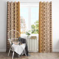 Beige Samoa Malu Tattoo Inspired Window Curtain LT05 - Polynesian Pride