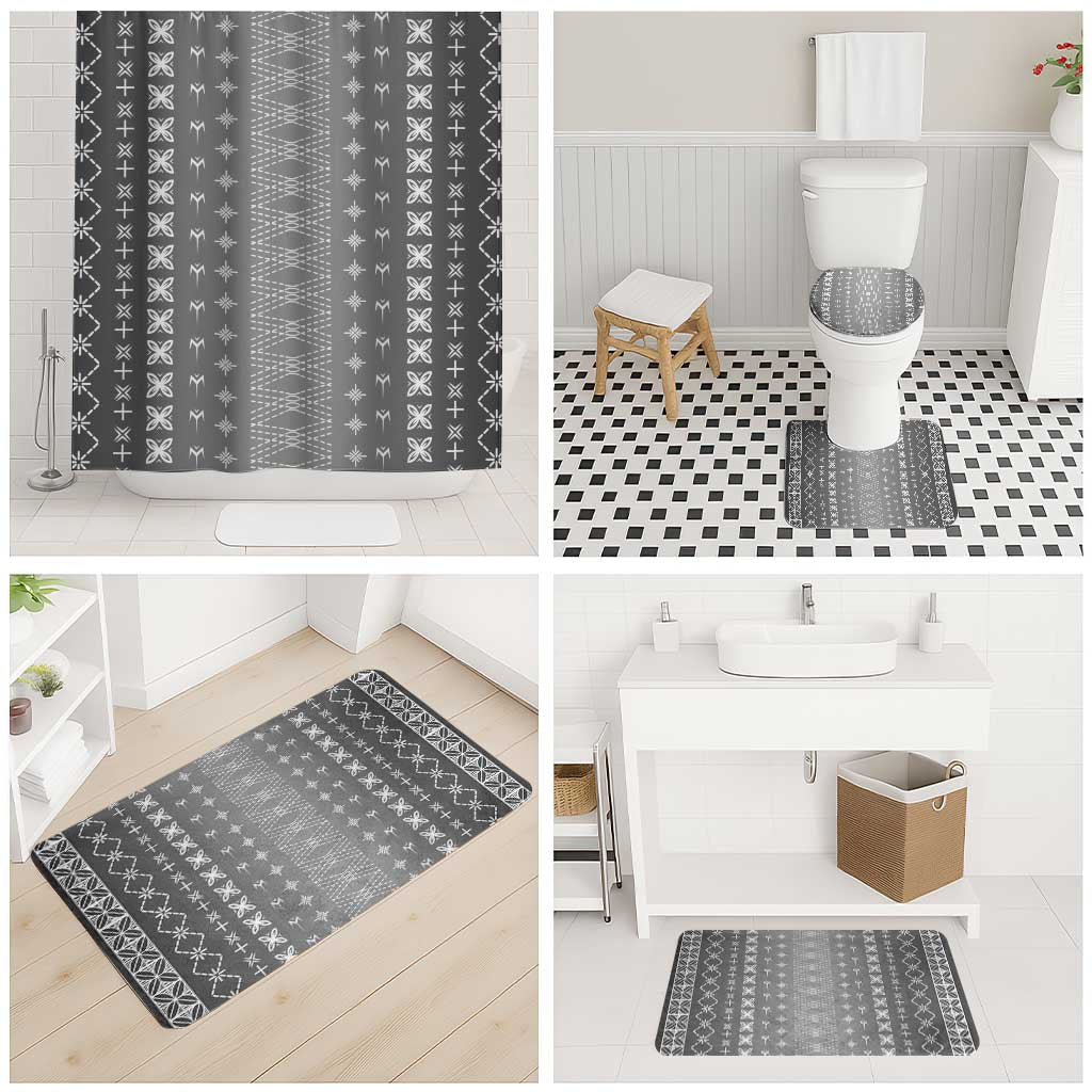 Black Samoa Malu Tattoo Inspired Bathroom Set - Polynesian Pride
