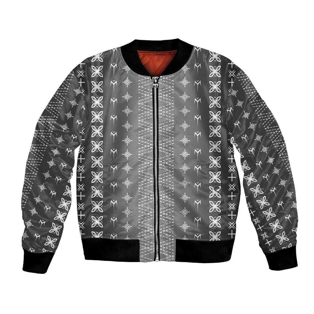 Black Samoa Malu Tattoo Inspired Bomber Jacket LT05 Unisex Black - Polynesian Pride