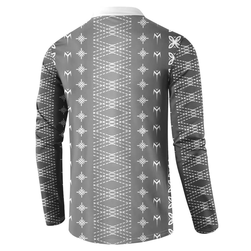Black Samoa Malu Tattoo Inspired Button Sweatshirt LT05 - Polynesian Pride