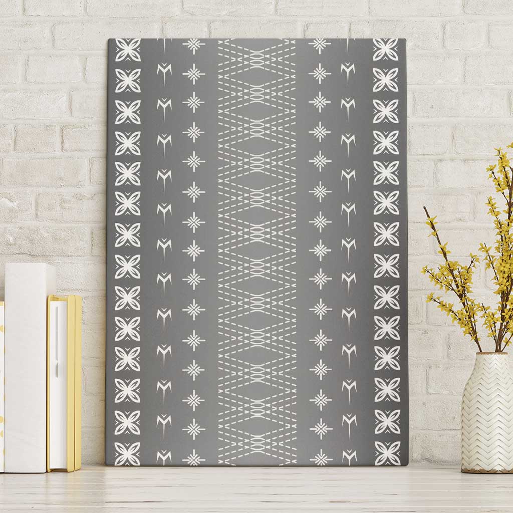 Black Samoa Malu Tattoo Inspired Canvas Wall Art LT05 Without Frame Black - Polynesian Pride