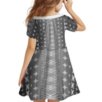 Black Samoa Malu Tattoo Inspired Family Matching Long Sleeve Bodycon Dress and Hawaiian Shirt LT05 - Polynesian Pride