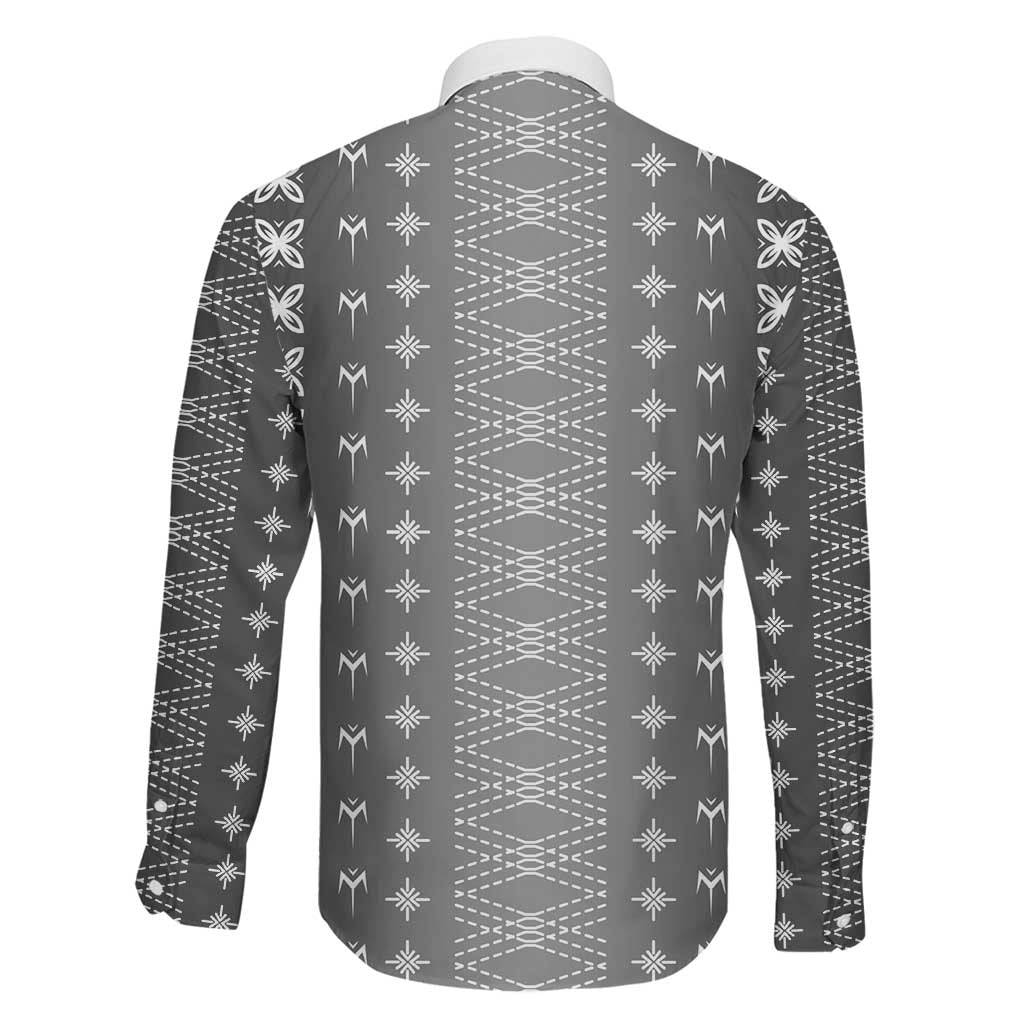 Black Samoa Malu Tattoo Inspired Family Matching Long Sleeve Bodycon Dress and Hawaiian Shirt LT05 - Polynesian Pride