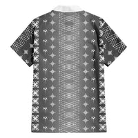 Black Samoa Malu Tattoo Inspired Family Matching Short Sleeve Bodycon Dress and Hawaiian Shirt LT05 - Polynesian Pride