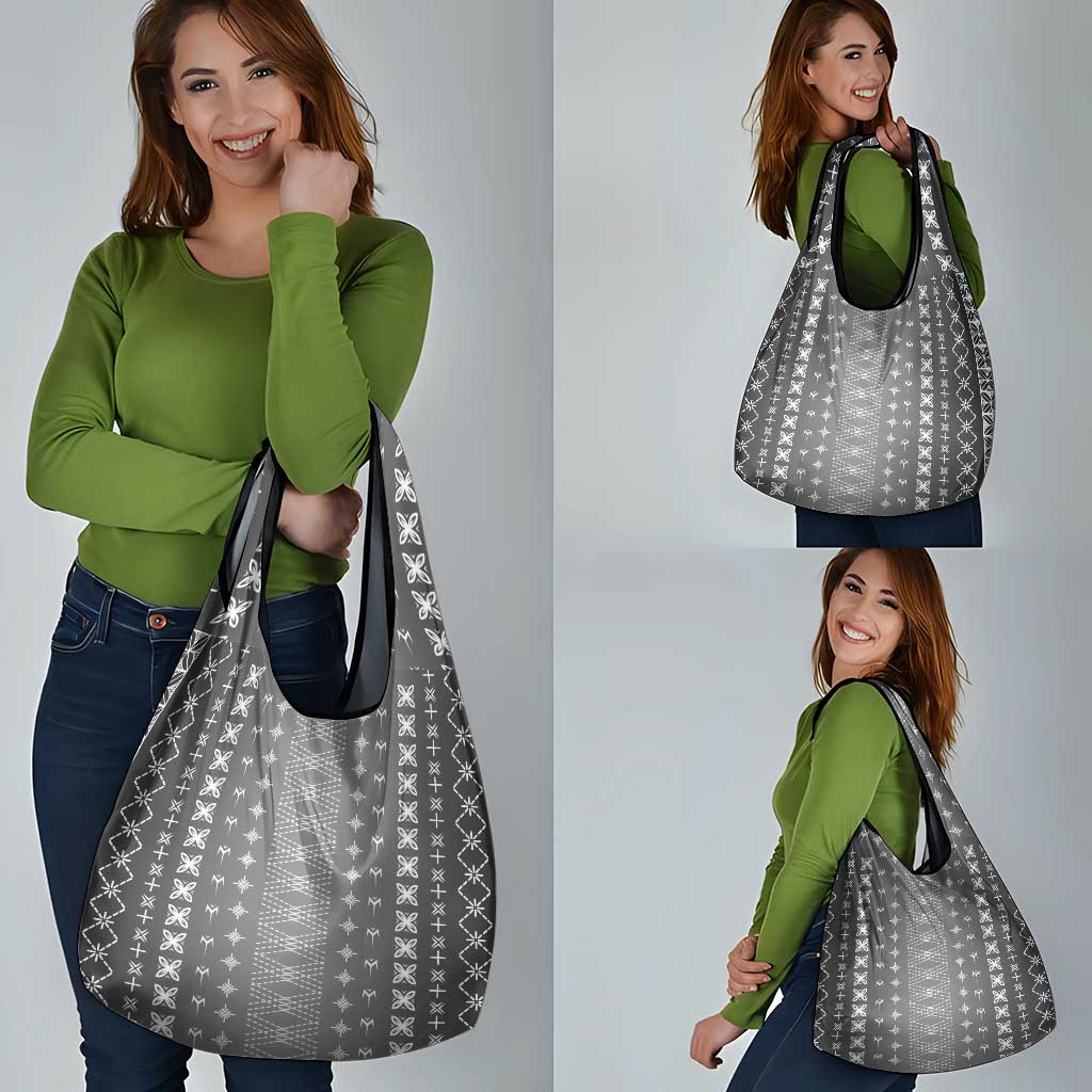 Black Samoa Malu Tattoo Inspired Grocery Bag LT05 - Polynesian Pride