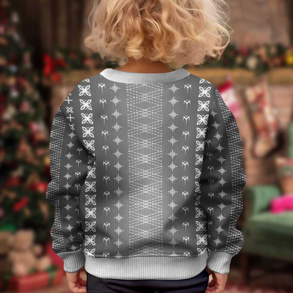 Black Samoa Malu Tattoo Inspired Kid Ugly Christmas Sweater LT05 - Polynesian Pride