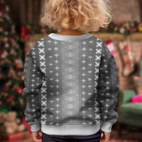Black Samoa Malu Tattoo Inspired Kid Ugly Christmas Sweater LT05 - Polynesian Pride