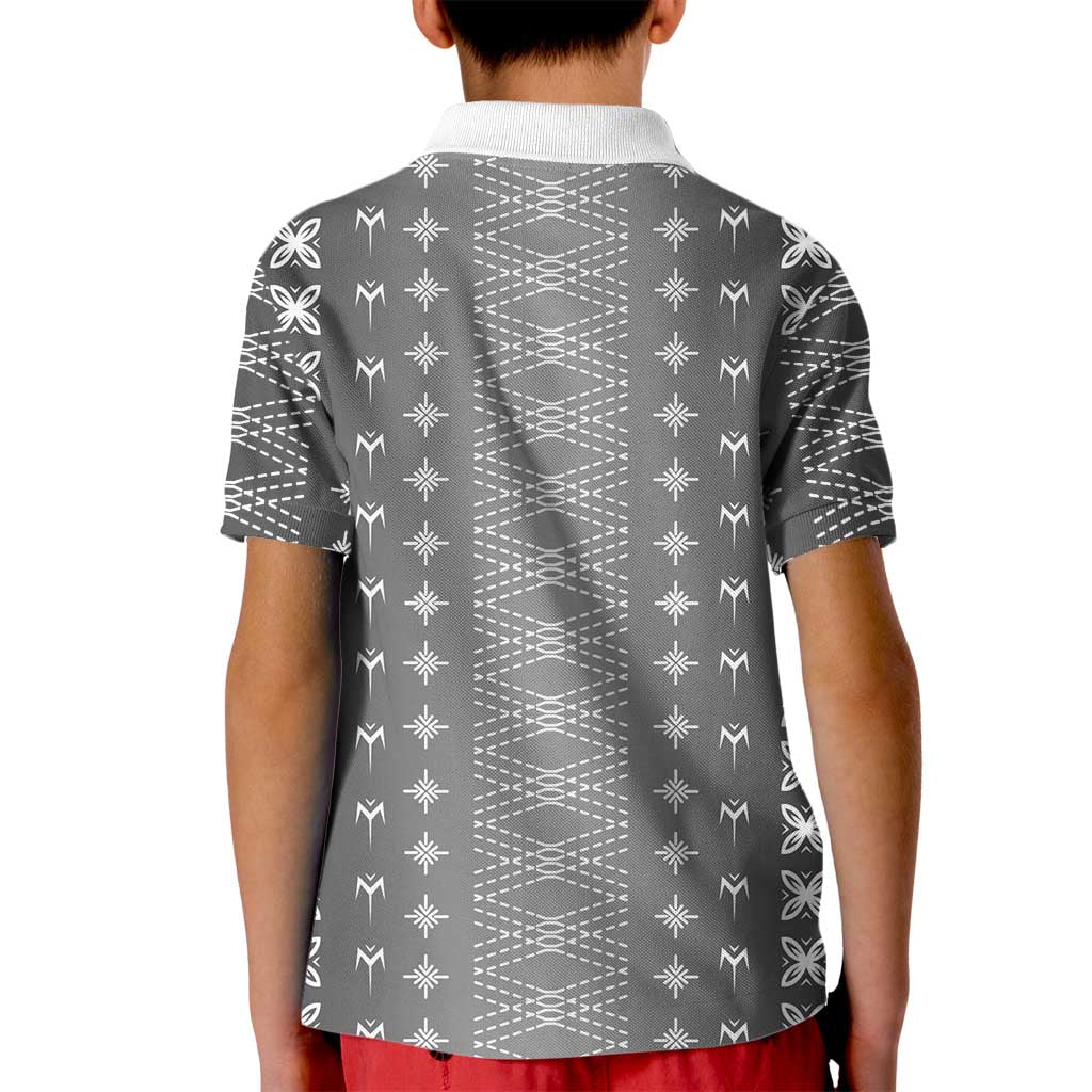 Black Samoa Malu Tattoo Inspired Kid Polo Shirt LT05 - Polynesian Pride
