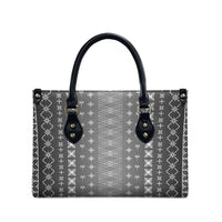 Black Samoa Malu Tattoo Inspired Leather Bag - Polynesian Pride