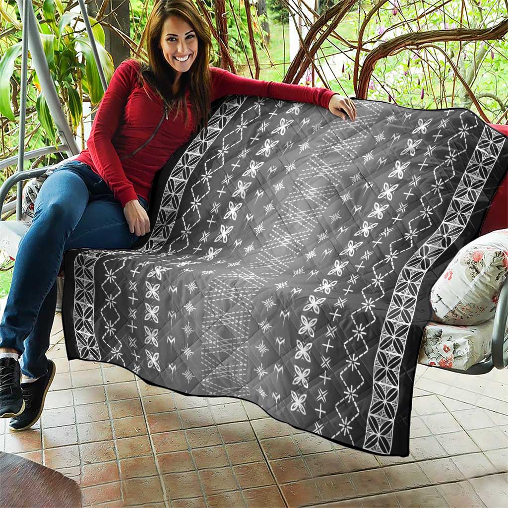 Black Samoa Malu Tattoo Inspired Quilt - Polynesian Pride