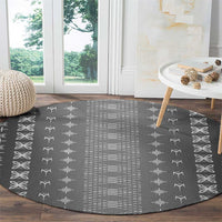 Black Samoa Malu Tattoo Inspired Round Carpet LT05 - Polynesian Pride