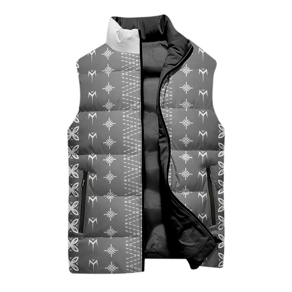Black Samoa Malu Tattoo Inspired Sleeveless Puffer Jacket LT05 - Polynesian Pride