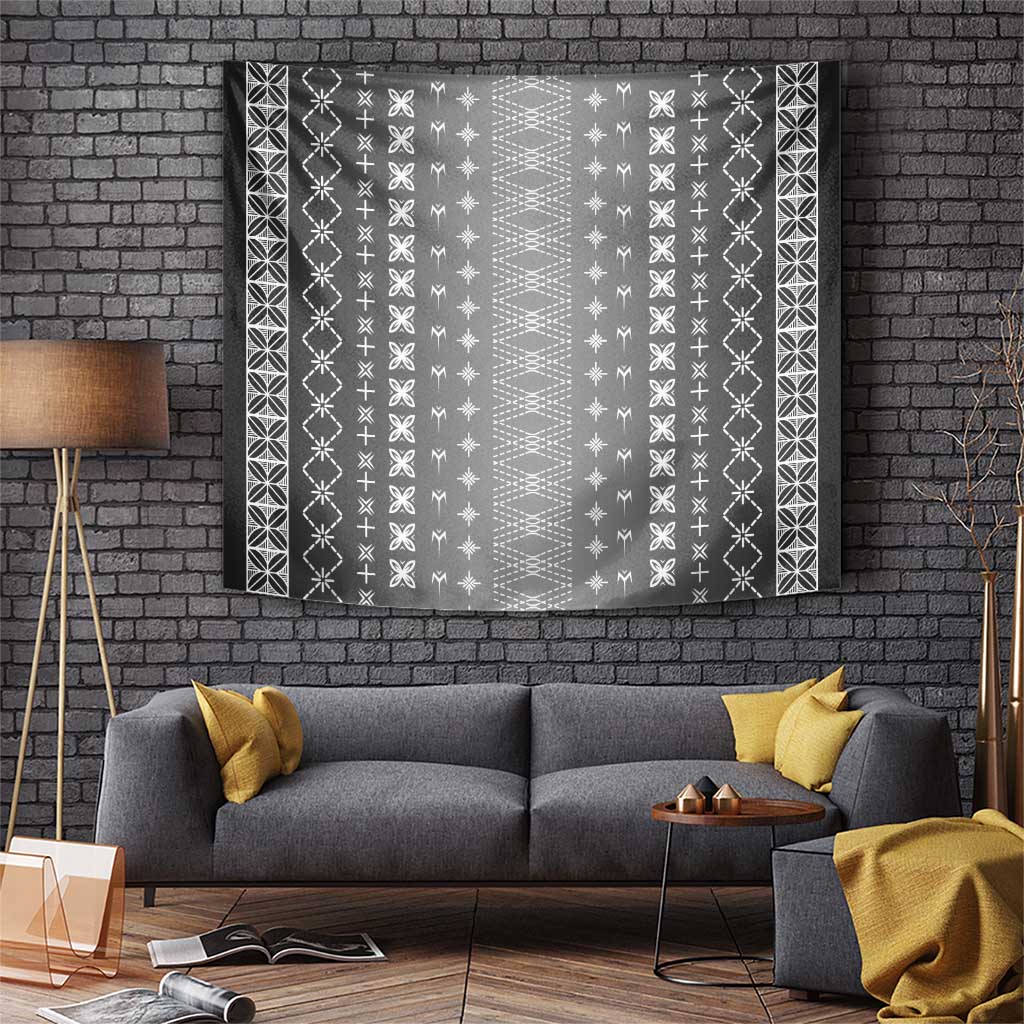 Black Samoa Malu Tattoo Inspired Tapestry LT05 Black - Polynesian Pride