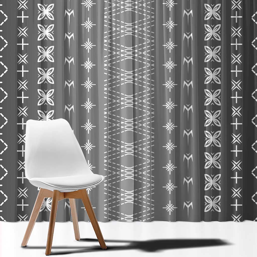 Black Samoa Malu Tattoo Inspired Window Curtain LT05 - Polynesian Pride