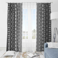 Black Samoa Malu Tattoo Inspired Window Curtain LT05 - Polynesian Pride