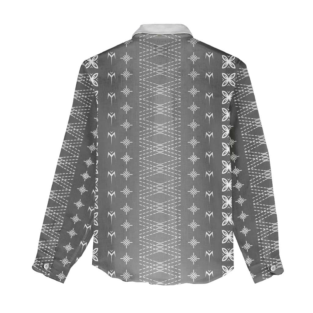 Black Samoa Malu Tattoo Inspired Women Casual Shirt LT05 - Polynesian Pride