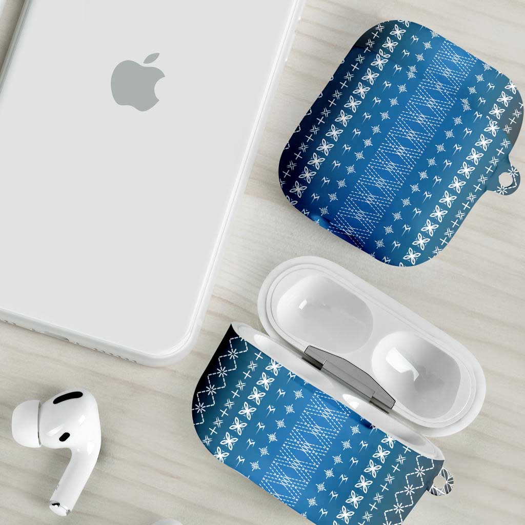 Blue Samoa Malu Tattoo Inspired AirPods Case LT05 - Polynesian Pride