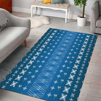 Blue Samoa Malu Tattoo Inspired Area Rug LT05 - Polynesian Pride