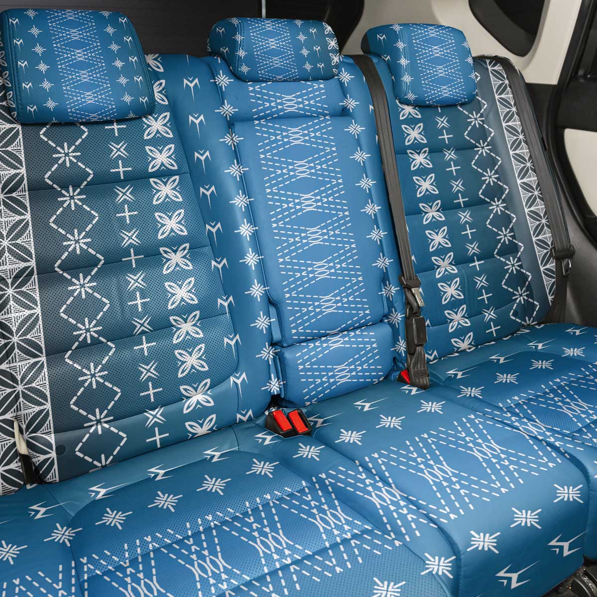 Blue Samoa Malu Tattoo Inspired Back Car Seat Cover LT05 - Polynesian Pride
