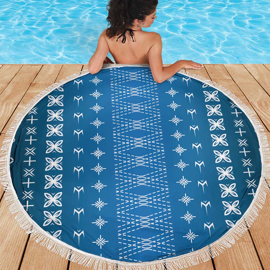 Blue Samoa Malu Tattoo Inspired Beach Blanket LT05 - Polynesian Pride