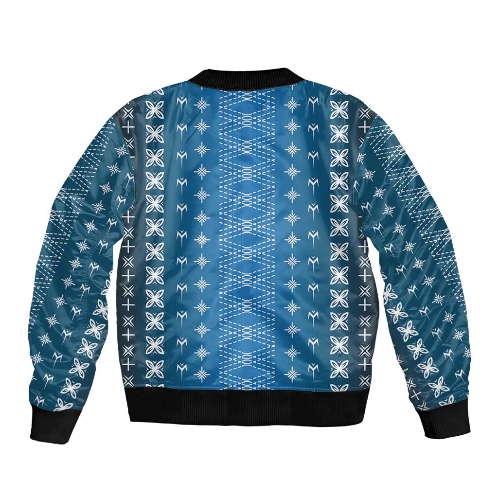 Blue Samoa Malu Tattoo Inspired Bomber Jacket LT05 - Polynesian Pride