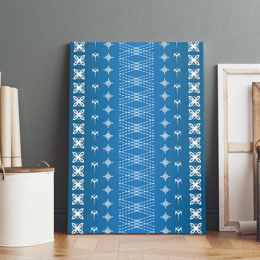 Blue Samoa Malu Tattoo Inspired Canvas Wall Art LT05 - Polynesian Pride