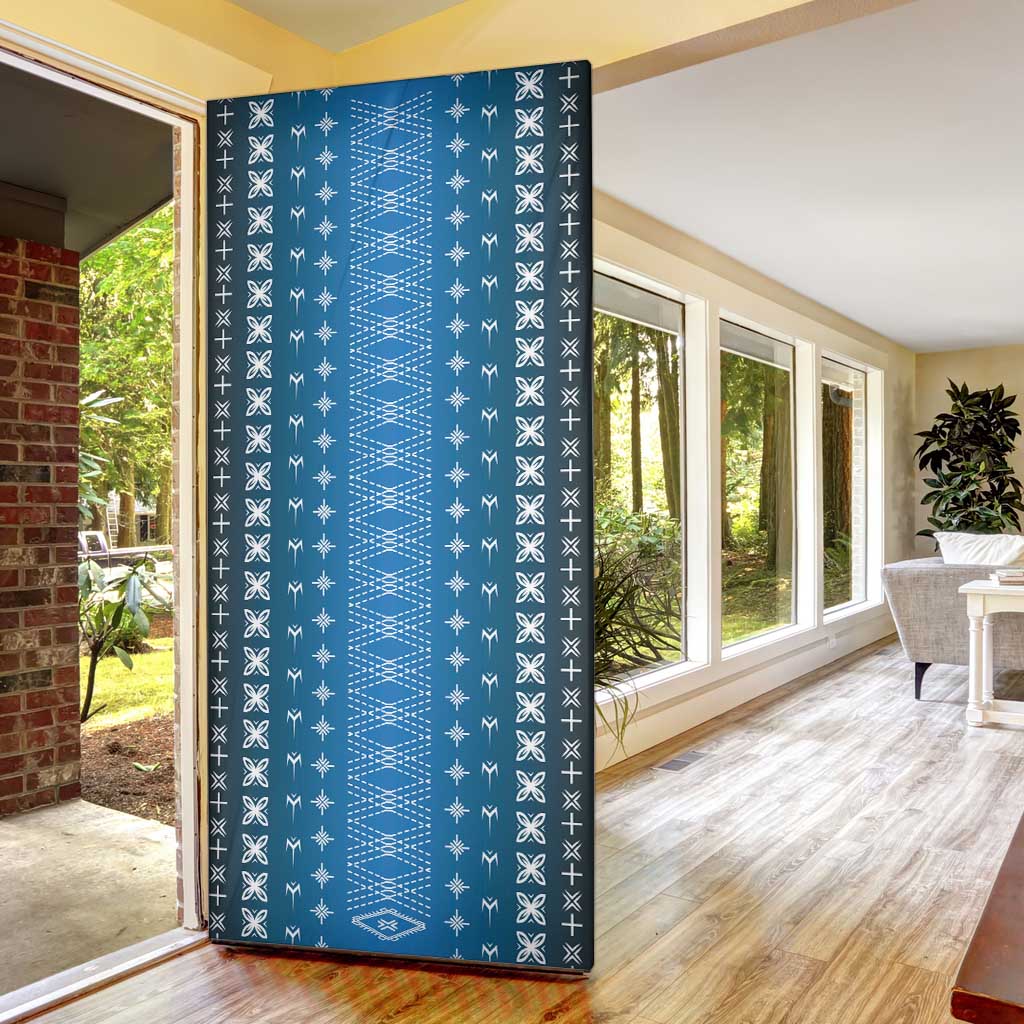 Blue Samoa Malu Tattoo Inspired Door Cover LT05 - Polynesian Pride