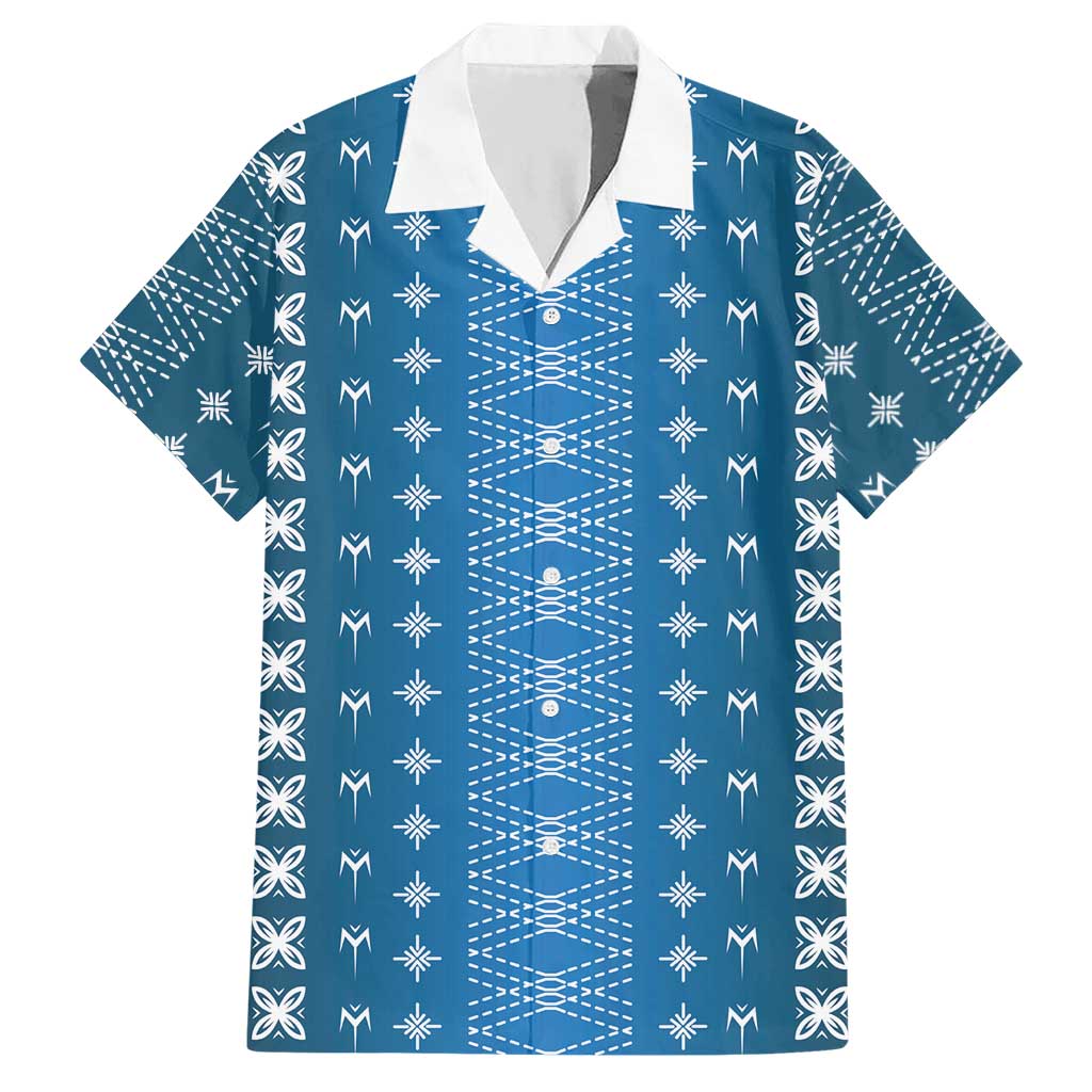 Blue Samoa Malu Tattoo Inspired Hawaiian Shirt - Polynesian Pride