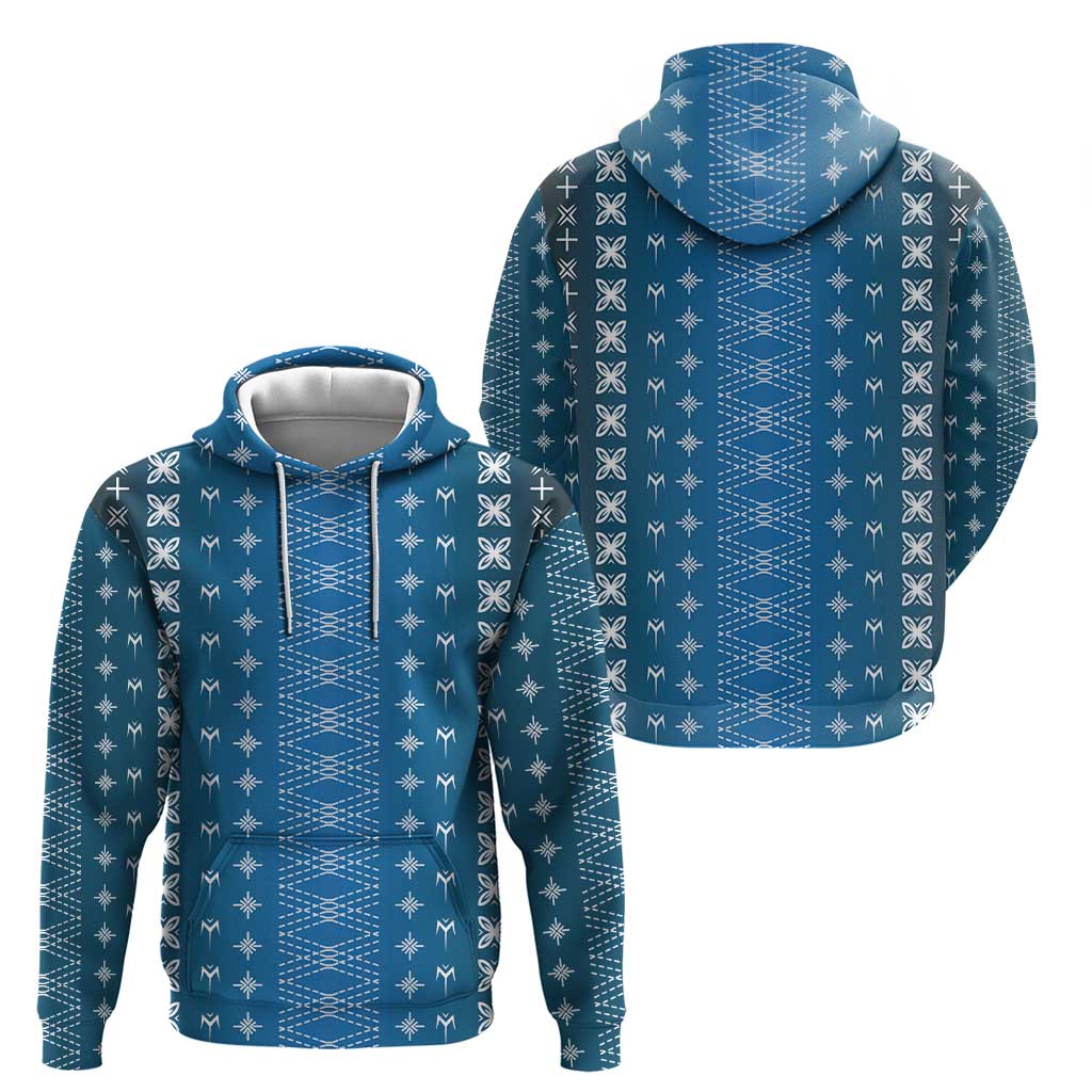 Blue Samoa Malu Tattoo Inspired Hoodie LT05 - Polynesian Pride